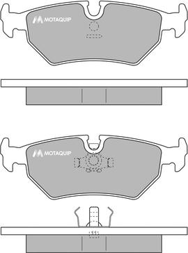 Motaquip LVXL606 - Тормозные колодки, дисковые, комплект autospares.lv