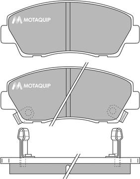 Motaquip LVXL607 - Тормозные колодки, дисковые, комплект autospares.lv