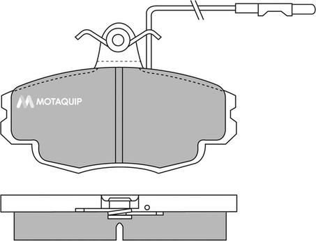 Motaquip LVXL632 - Тормозные колодки, дисковые, комплект autospares.lv