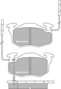 Motaquip LVXL671 - Тормозные колодки, дисковые, комплект autospares.lv