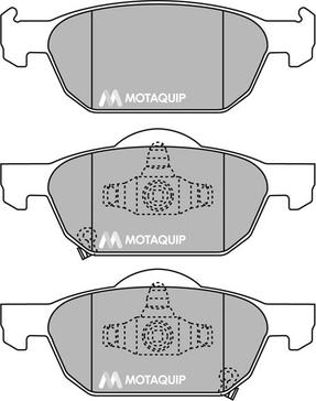 Motaquip LVXL1443 - Тормозные колодки, дисковые, комплект autospares.lv