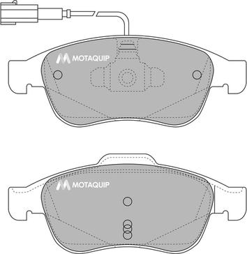 Motaquip LVXL1659 - Тормозные колодки, дисковые, комплект autospares.lv