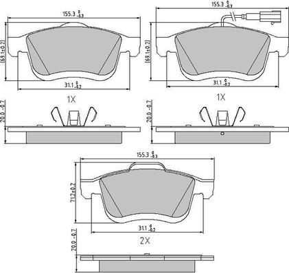 Motaquip LVXL1678 - Тормозные колодки, дисковые, комплект autospares.lv