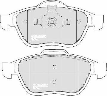 Motaquip LVXL1093 - Тормозные колодки, дисковые, комплект autospares.lv