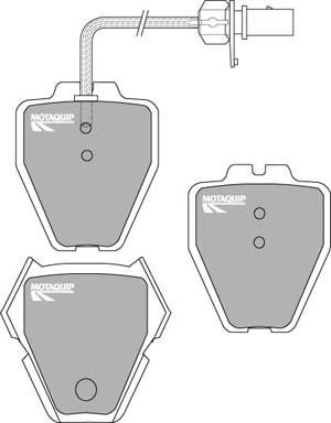 Motaquip LVXL1018 - Тормозные колодки, дисковые, комплект autospares.lv