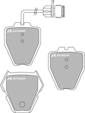 Motaquip LVXL1017 - Тормозные колодки, дисковые, комплект autospares.lv