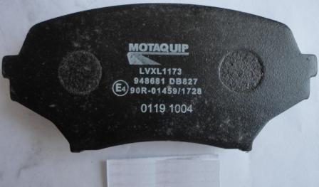 Motaquip LVXL1173 - Тормозные колодки, дисковые, комплект autospares.lv