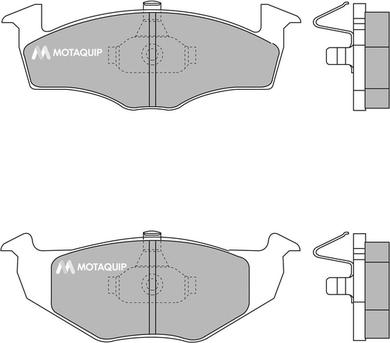 Motaquip LVXL187 - Тормозные колодки, дисковые, комплект autospares.lv