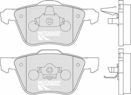 Motaquip LVXL1255 - Тормозные колодки, дисковые, комплект autospares.lv