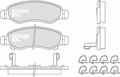 Motaquip LVXL1256 - Тормозные колодки, дисковые, комплект autospares.lv