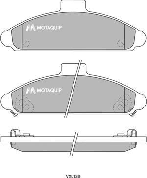 Motaquip LVXL126 - Тормозные колодки, дисковые, комплект autospares.lv