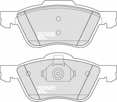 Motaquip LVXL1234 - Тормозные колодки, дисковые, комплект autospares.lv