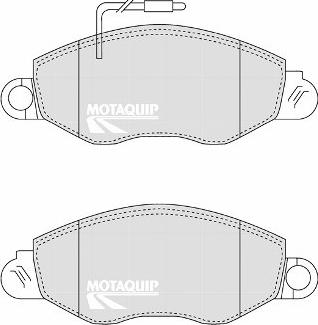 Motaquip LVXL1224 - Тормозные колодки, дисковые, комплект autospares.lv