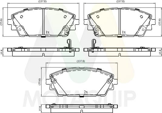 Motaquip LVXL2065 - Тормозные колодки, дисковые, комплект autospares.lv