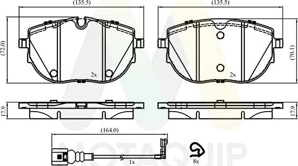 Motaquip LVXL2076 - Тормозные колодки, дисковые, комплект autospares.lv