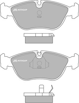 Motaquip LVXL741 - Тормозные колодки, дисковые, комплект autospares.lv