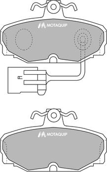 Motaquip LVXL708 - Тормозные колодки, дисковые, комплект autospares.lv