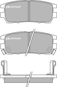 Motaquip LVXL722 - Тормозные колодки, дисковые, комплект autospares.lv