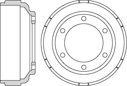 Motaquip VBE618 - Тормозной барабан autospares.lv