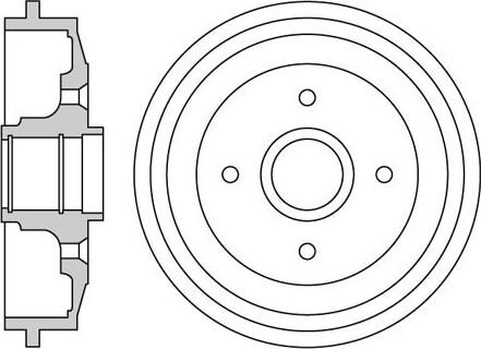 Motaquip VBE677 - Тормозной барабан autospares.lv