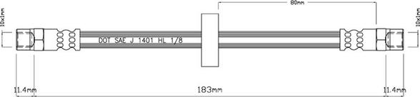 Motaquip VBH944 - Тормозной шланг autospares.lv