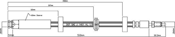 Motaquip VBH908 - Тормозной шланг autospares.lv