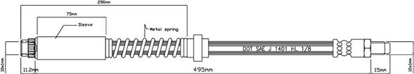 Motaquip VBH913 - Тормозной шланг autospares.lv