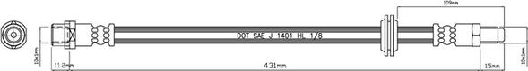 Motaquip VBH989 - Тормозной шланг autospares.lv