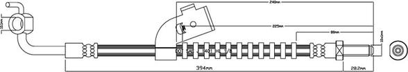 Motaquip VBH973 - Тормозной шланг autospares.lv