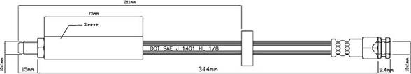 Motaquip VBH497 - Тормозной шланг autospares.lv