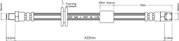 Motaquip VBH589 - Тормозной шланг autospares.lv