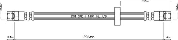 Motaquip VBH529 - Тормозной шланг autospares.lv