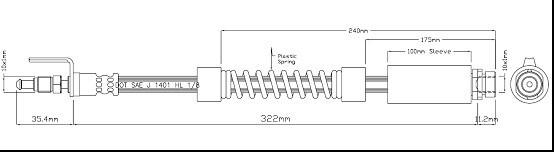 Motaquip VBH1067 - Тормозной шланг autospares.lv