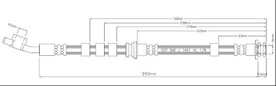 Motaquip VBH1009 - Тормозной шланг autospares.lv