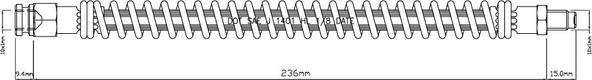 Motaquip VBH1001 - Тормозной шланг autospares.lv