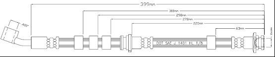 Motaquip VBH1013 - Тормозной шланг autospares.lv