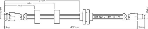 Motaquip VBH1017 - Тормозной шланг autospares.lv