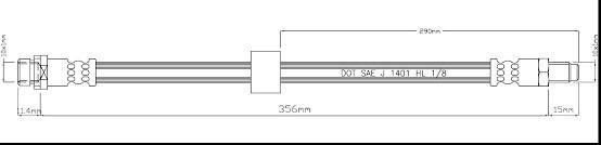 Motaquip VBH1076 - Тормозной шланг autospares.lv