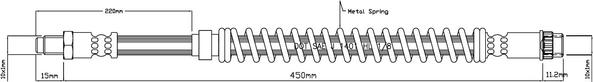 Motaquip VBH1071 - Тормозной шланг autospares.lv