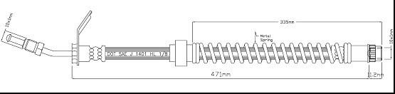 Motaquip VBH1141 - Тормозной шланг autospares.lv