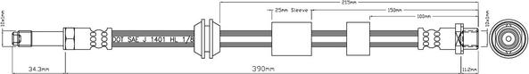 Motaquip VBH1157 - Тормозной шланг autospares.lv