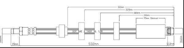 Motaquip VBH1165 - Тормозной шланг autospares.lv