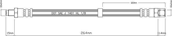 Motaquip VBH1101 - Тормозной шланг autospares.lv