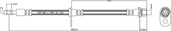 Motaquip VBH1170 - Тормозной шланг autospares.lv