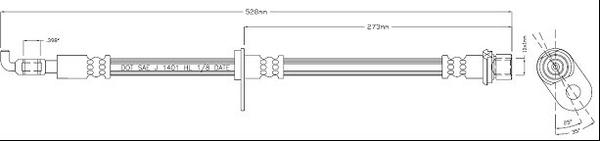 Motaquip VBH1207 - Тормозной шланг autospares.lv