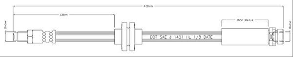 Motaquip VBH1216 - Тормозной шланг autospares.lv