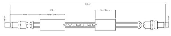 Motaquip VBH1218 - Тормозной шланг autospares.lv