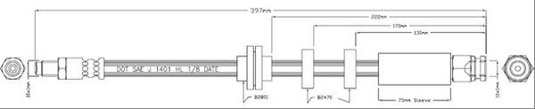 Motaquip VBH1213 - Тормозной шланг autospares.lv