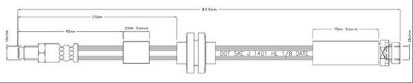 Motaquip VBH1217 - Тормозной шланг autospares.lv