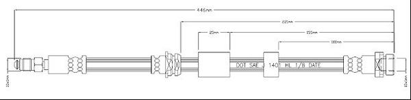 Motaquip VBH1230 - Тормозной шланг autospares.lv